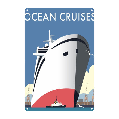 Ocean Cruises Metal Sign