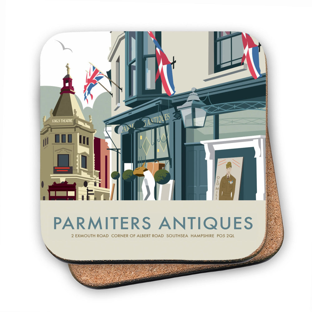 Parmiters Antiques, Southsea - Cork Coaster