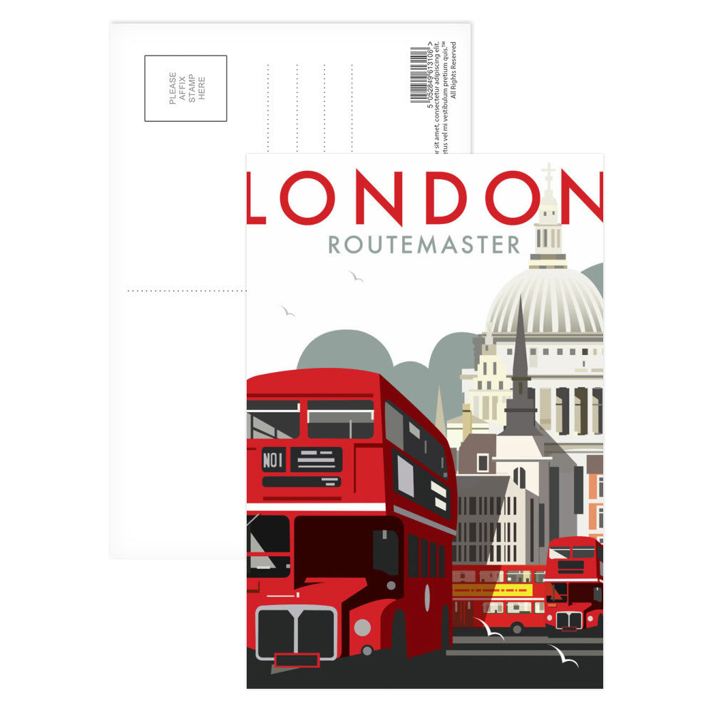 London Routemaster Postcard Pack of 8
