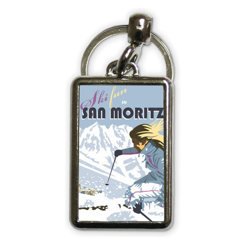 San Moritz Metal Keyring