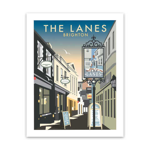 The Lanes, Brighton Art Print