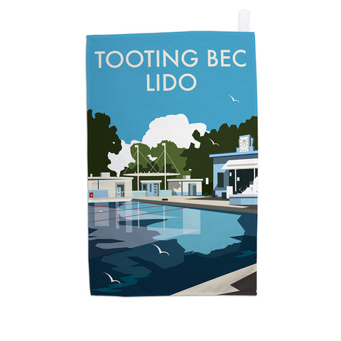 Tooting Bec Lido Tea Towel