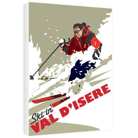 Ski in Val D'isere - Canvas