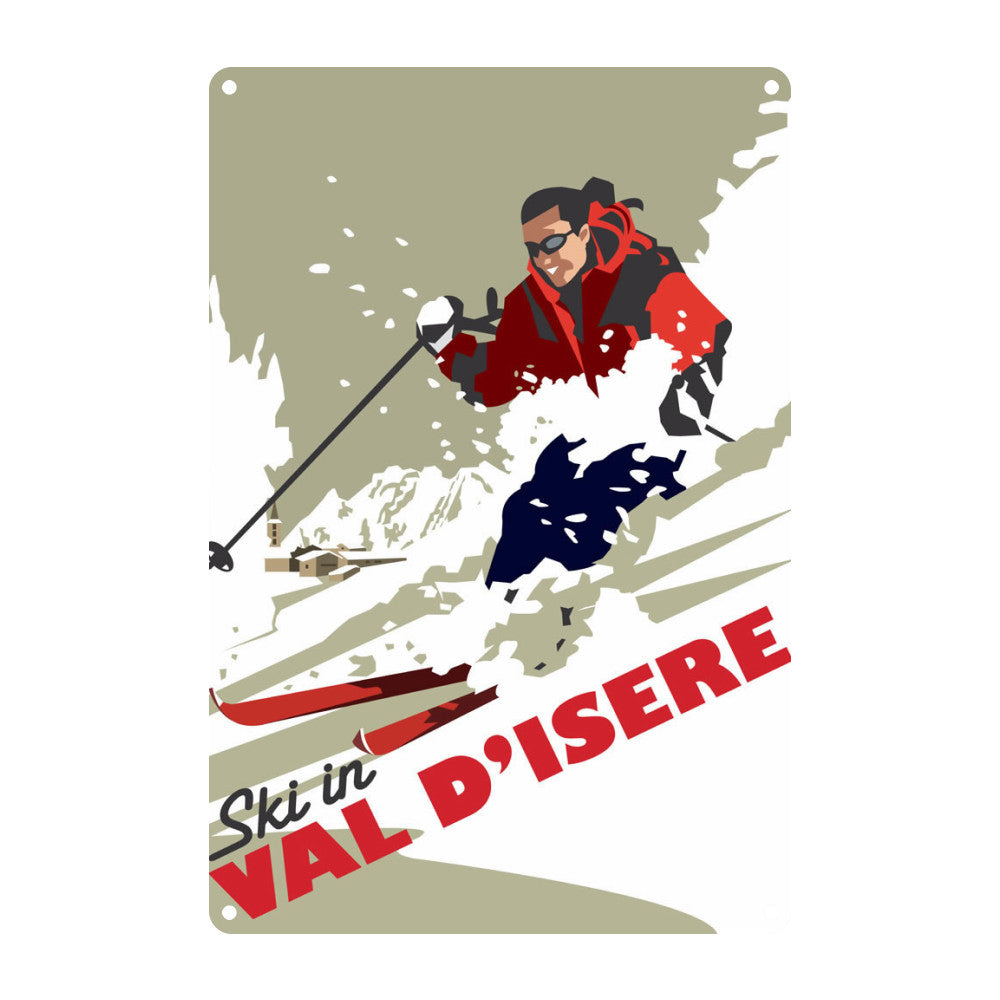 Val D'Isere Metal Sign