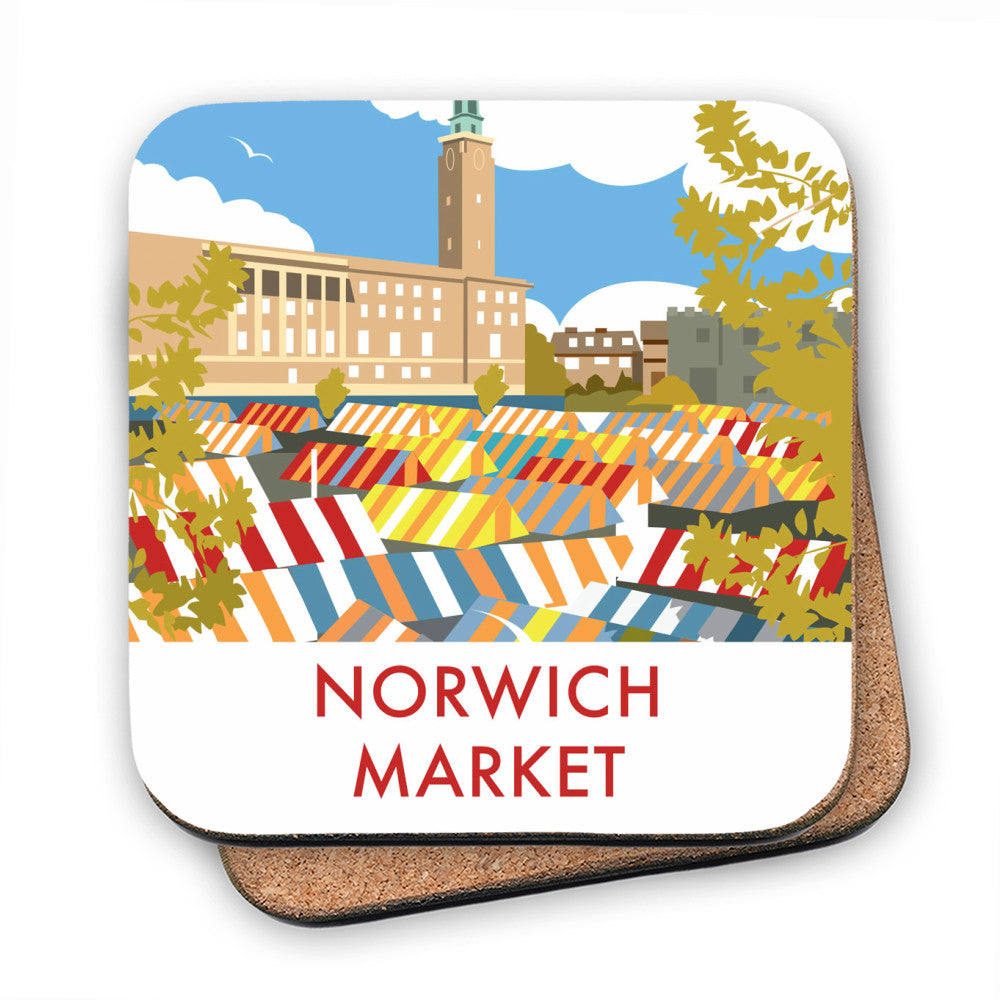 Norwich Market, Norfolk - Cork Coaster