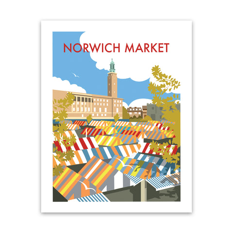 Norwich Market Art Print