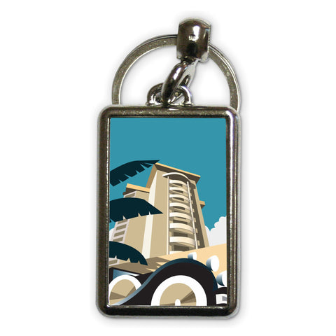 Miami Blank Metal Keyring