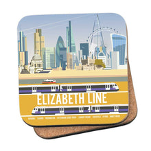 Load image into Gallery viewer, The Elizabeth Line - Cork Coaster
