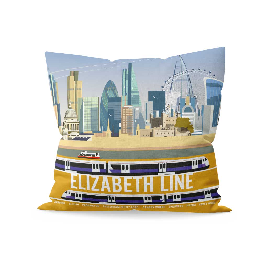 The Elizabeth Line Cushion