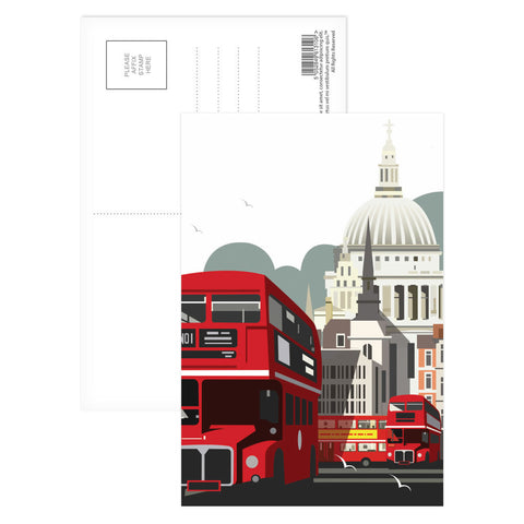 London Routemaster Blank Postcard Pack of 8