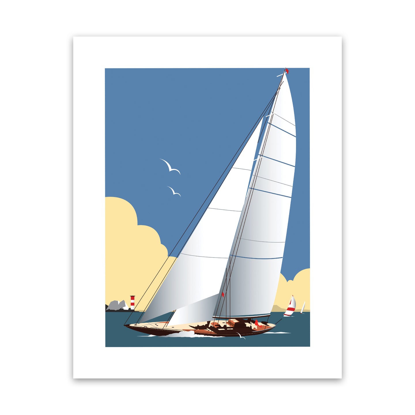Solent Sailing Blank Art Print