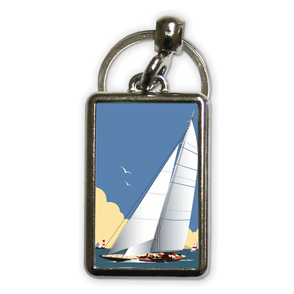 Solent Sailing Blank Metal Keyring