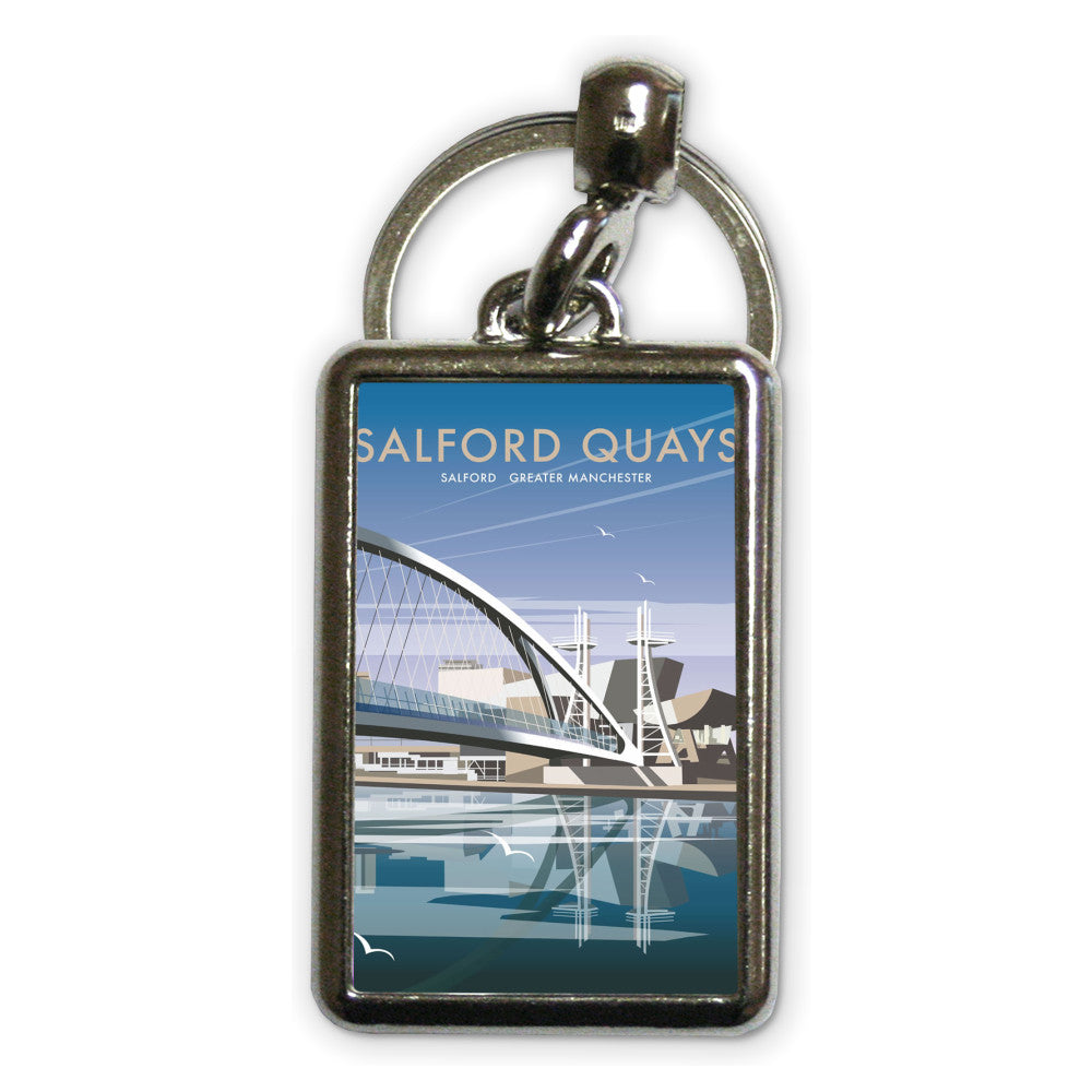 Salford Quays Metal Keyring