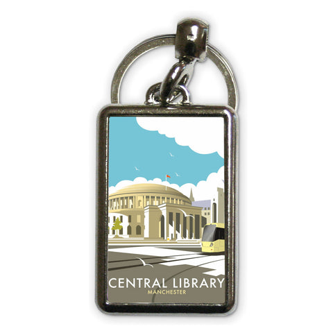 Manchester Central Library Metal Keyring