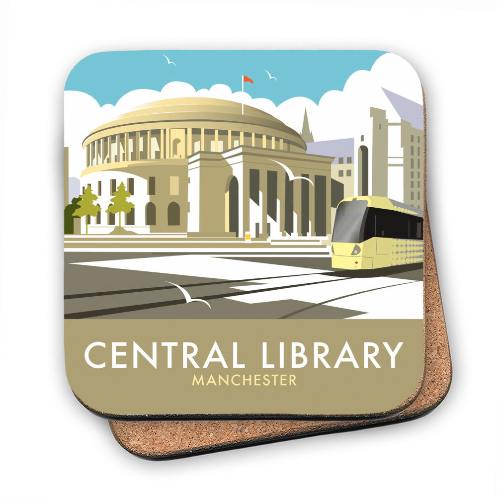 Manchester Central Library, - Cork Coaster