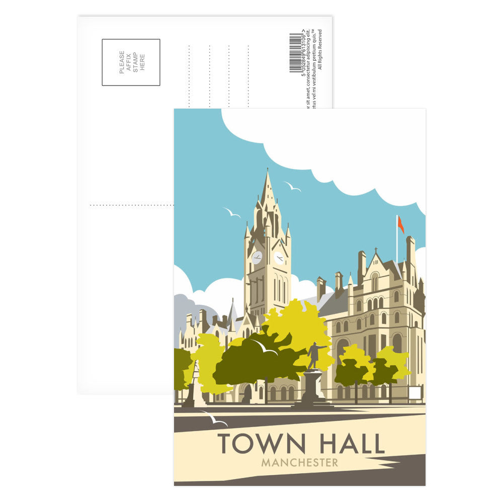 Manchester Town Hall Postcard Pack of 8