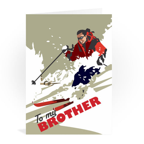 Val D'Isere Brother Greeting Card