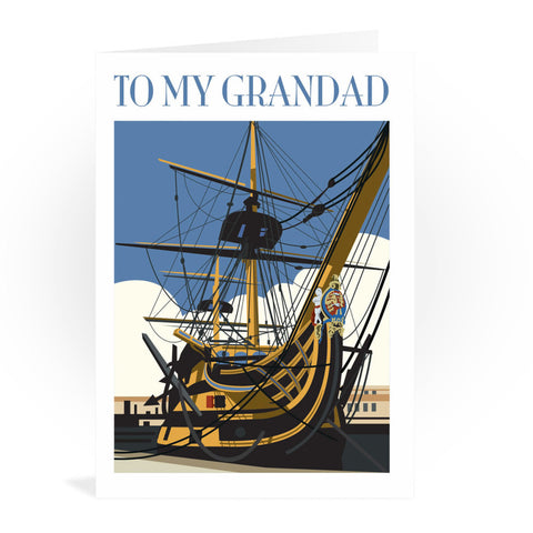 HMS Victory Grandad Greeting Card