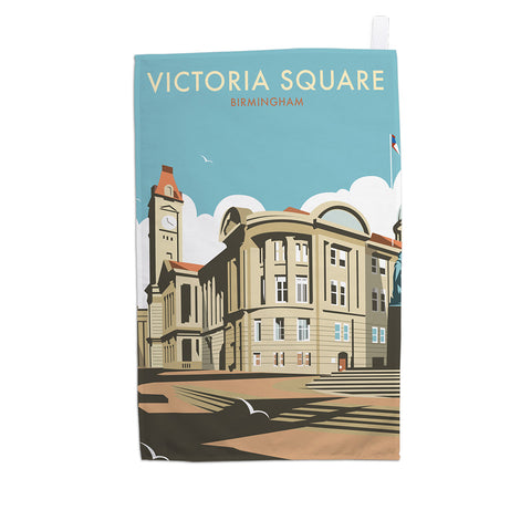 Victoria Square, Birmingham Tea Towel