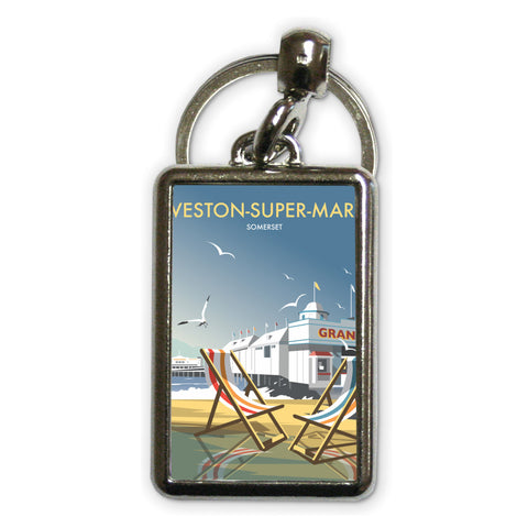 Weston Super Mare Metal Keyring