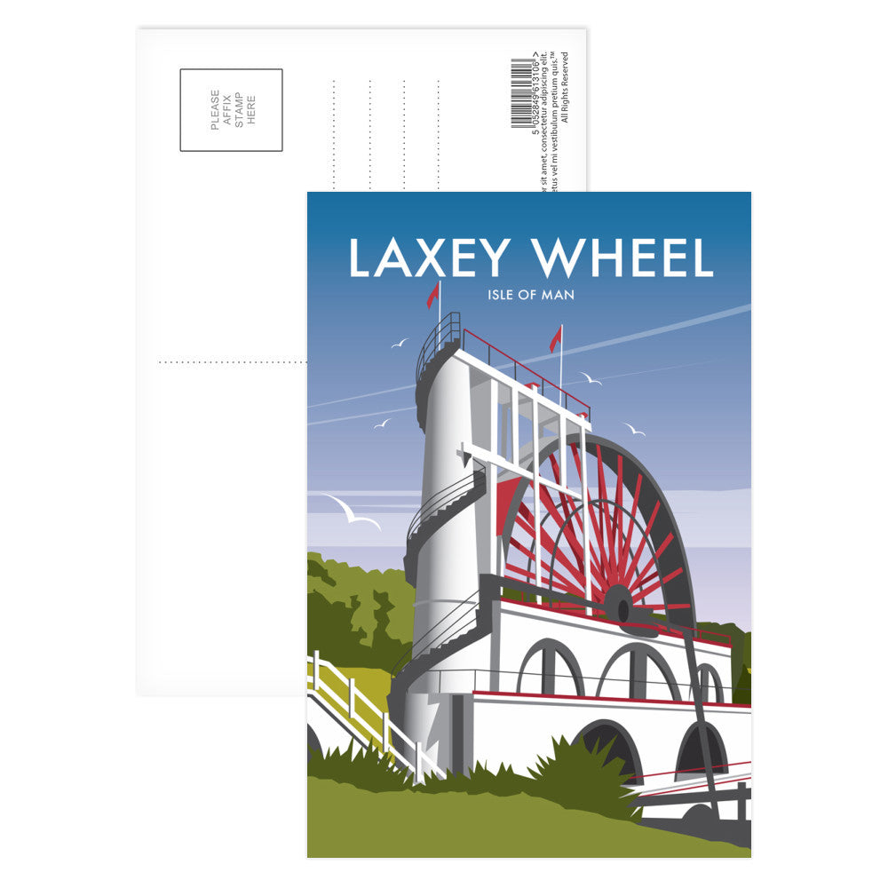 Laxey Wheel Postcard Pack of 8