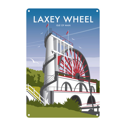 Laxey Wheel Metal Sign
