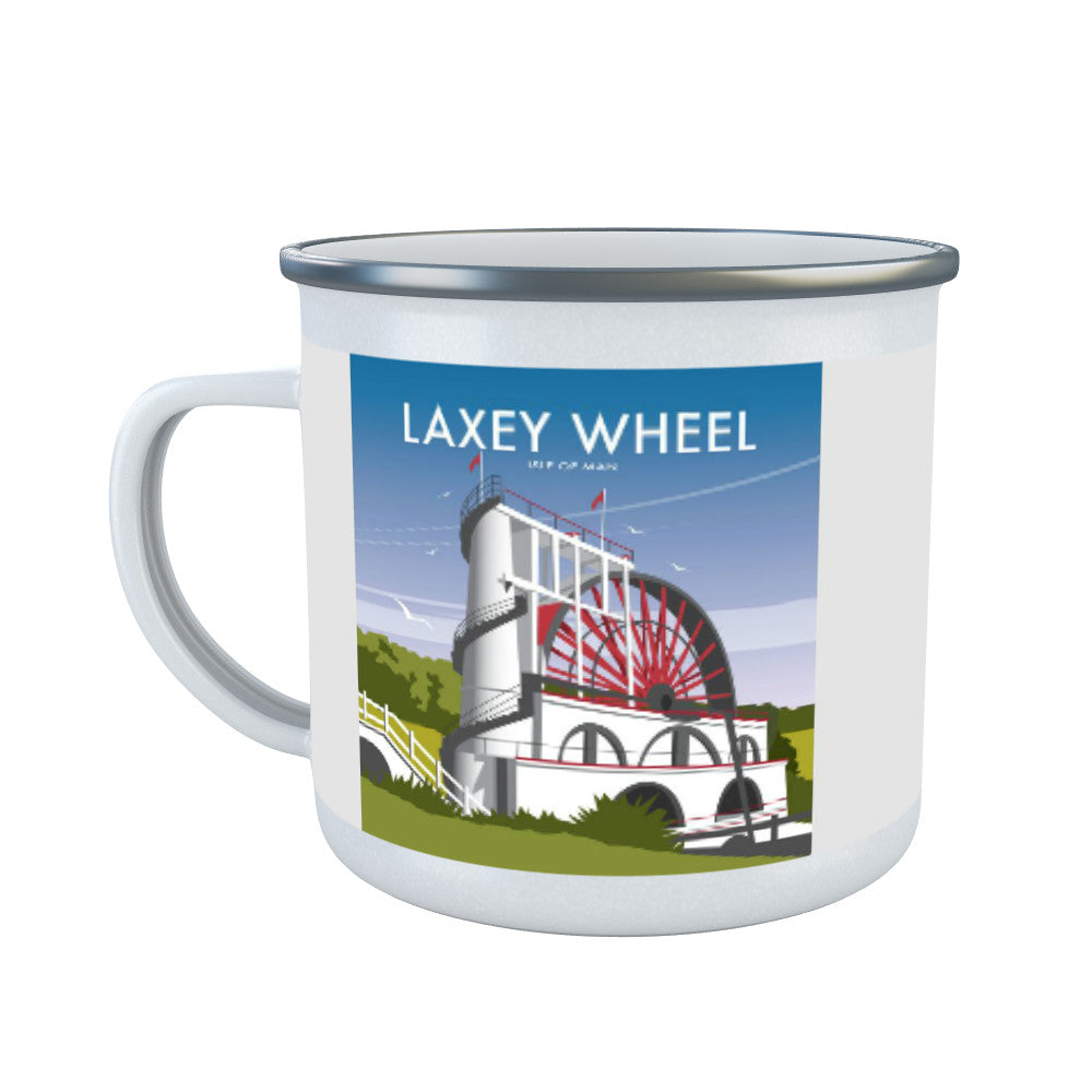 Laxey Wheel Enamel Mug