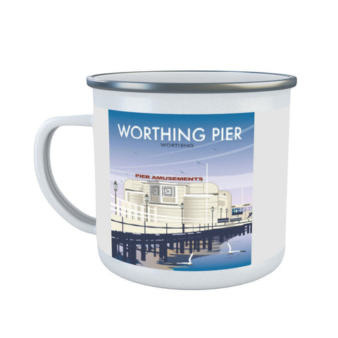 Worthing Pier Enamel Mug