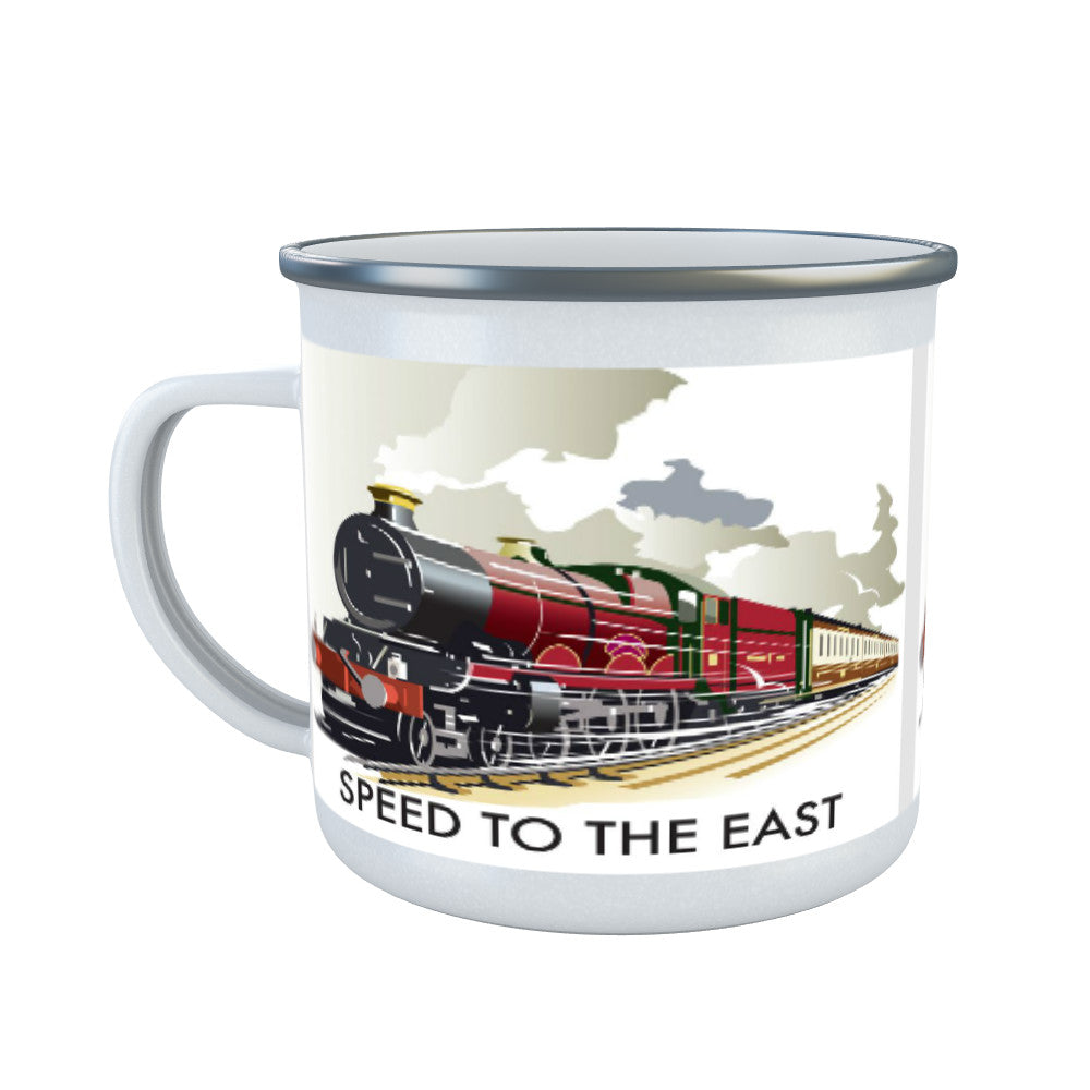Speed to the East Enamel Mug