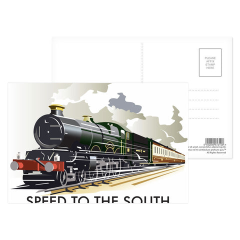 Speed to the South Postcard Pack of 8