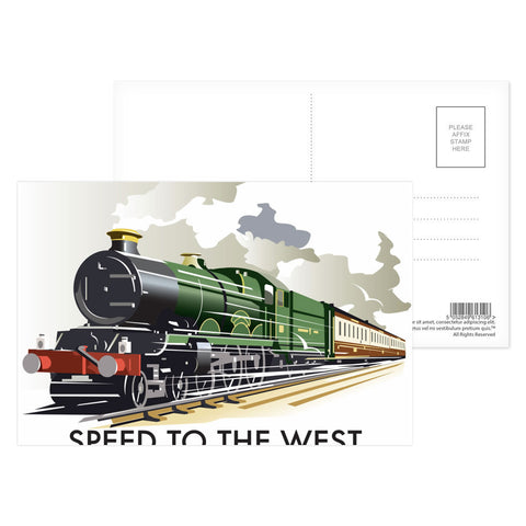 Speed to the West Postcard Pack of 8