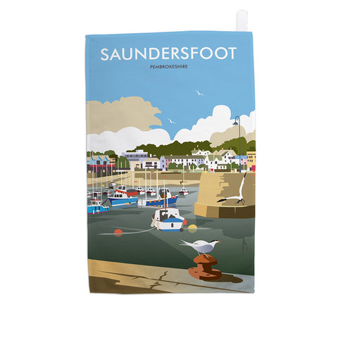 Saundersfoot Tea Towel
