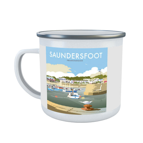 Saundersfoot Enamel Mug