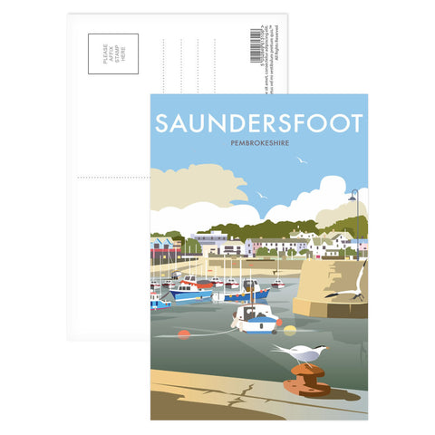 Saundersfoot Postcard Pack of 8