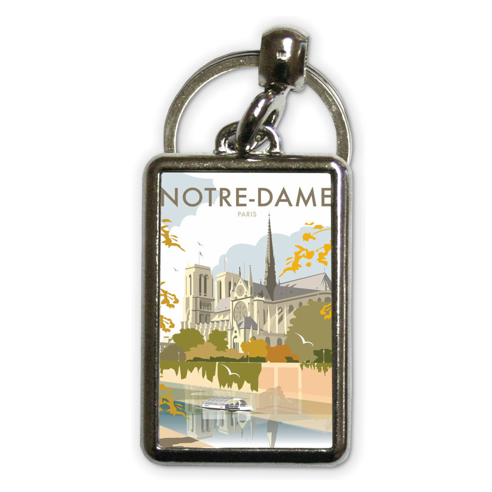 Notre Dame Metal Keyring