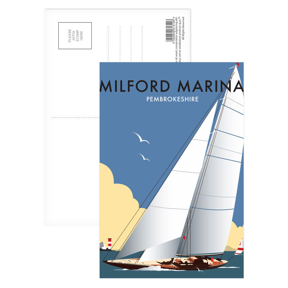 Milford Marina Postcard Pack of 8