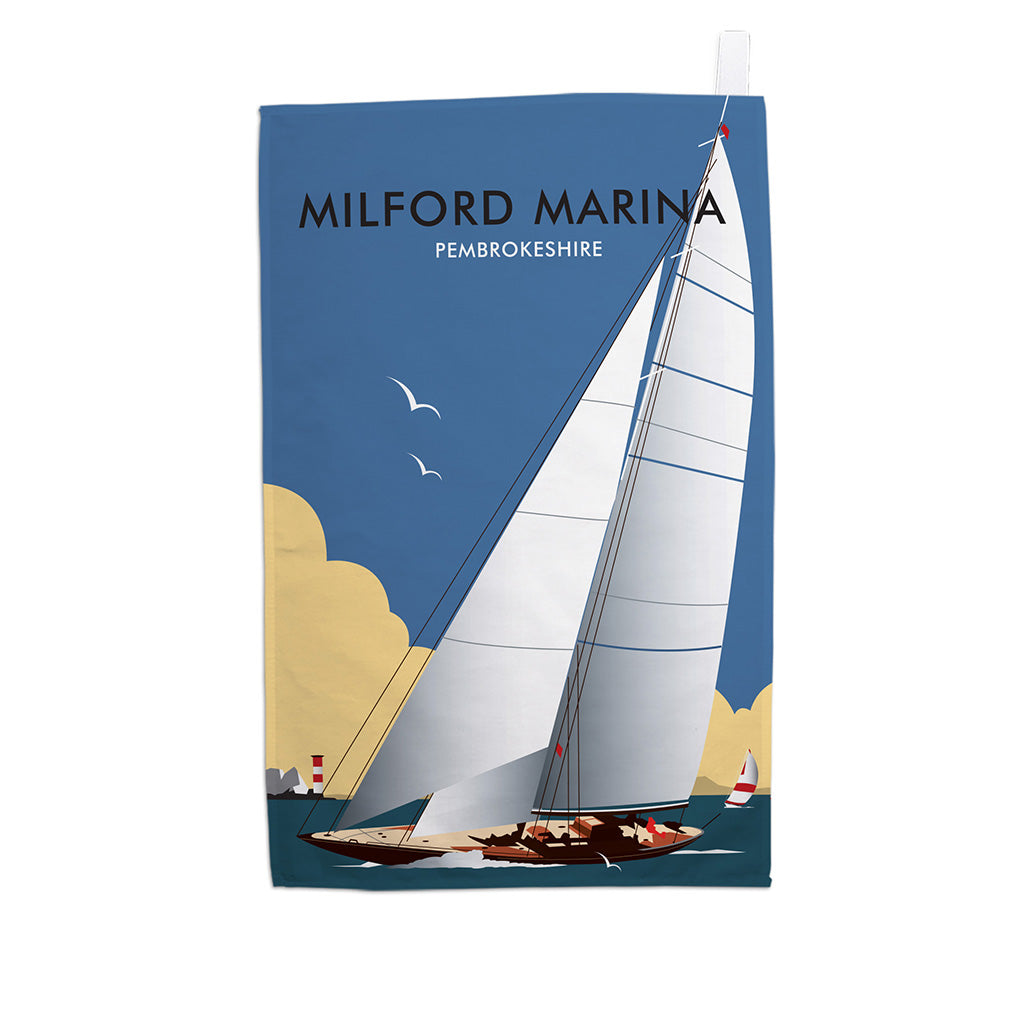 Milford Marina Tea Towel