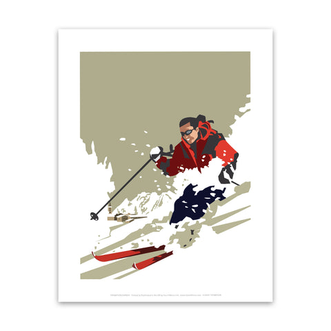 Skier Art Print