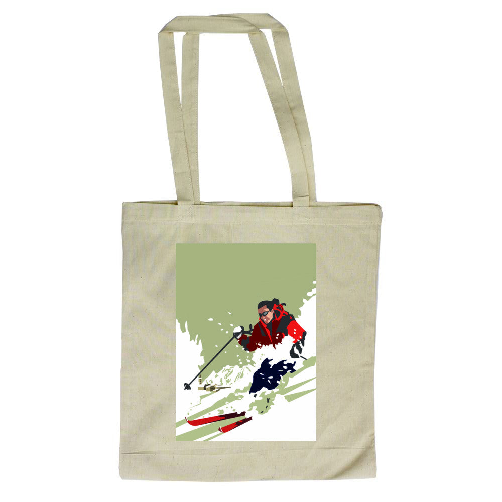 Skier Tote Bag