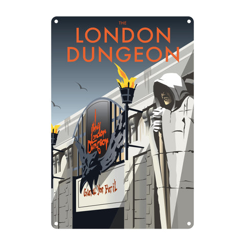 London Dungeon Metal Sign
