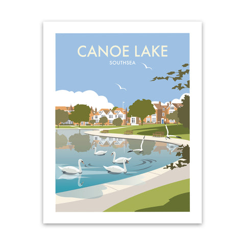 Canoe Lake Southsea Art Print