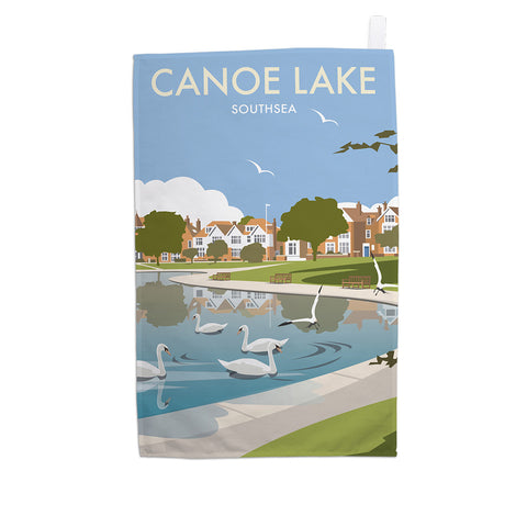 Canoe Lake, Southsea Tea Towel