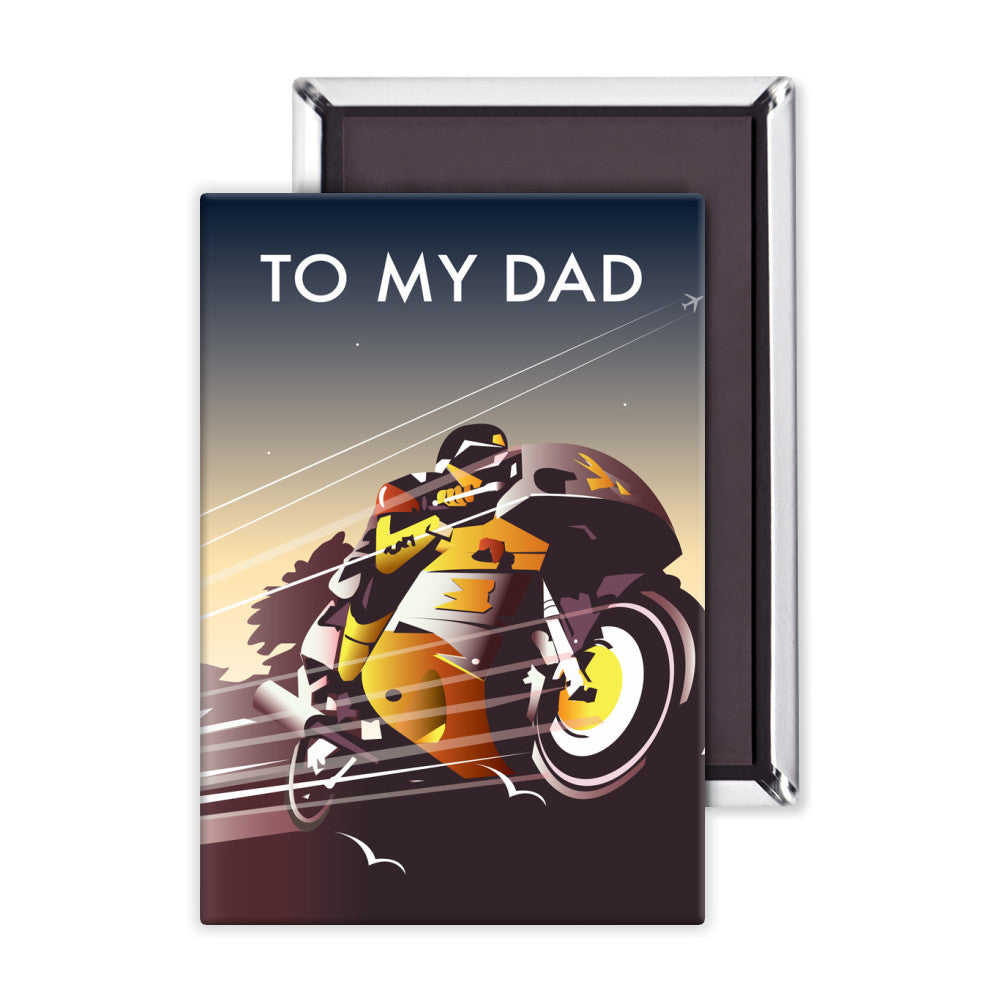 Motorbike Dad Magnet