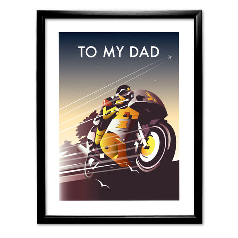 Motorbike Dad Art Print