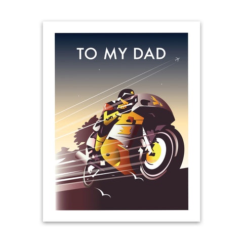 Motorbike Dad Art Print