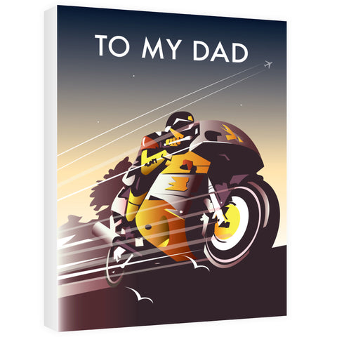 Motorbike Dad Canvas