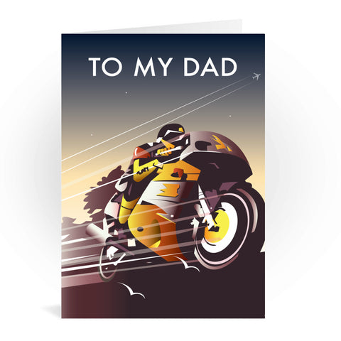 Motorbike Dad Greeting Card