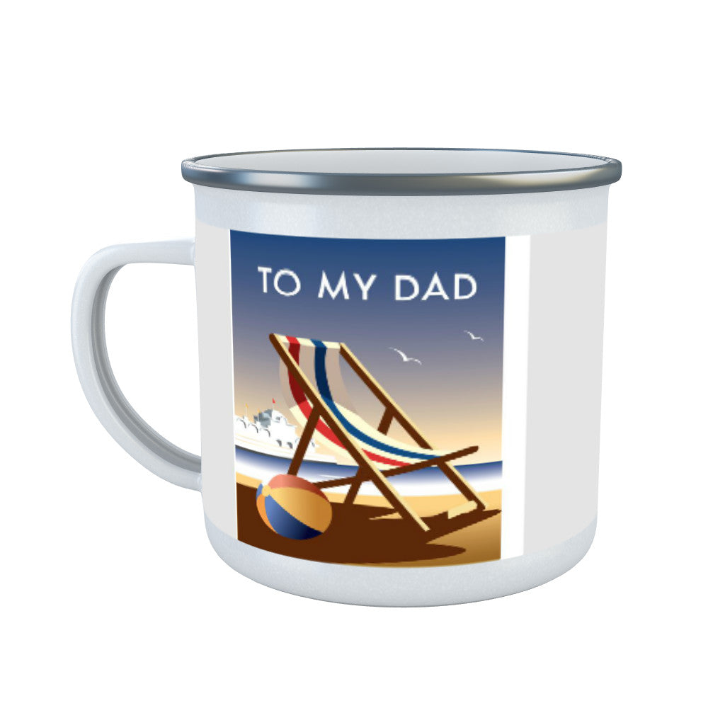 Deckchair Dad Enamel Mug