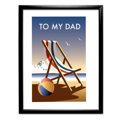Deckchair Dad Art Print