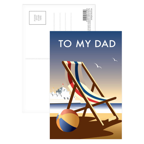 Deckchair Dad Postcard Pack of 8